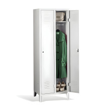 2-dverová šatňová skriňa s dlhými dverami a nožičkami