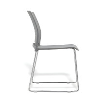 Ergonomická jedálenská stolička, sivá