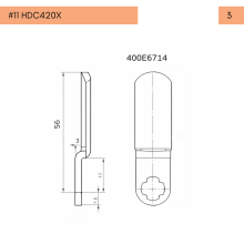 Závorový zámok #11 HDC420X je vhodný na montáž napr. do šatníkovej skrinky.