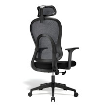 Kancelárska stolička so sieťovanou opierkou chrbta a opierkou hlavy