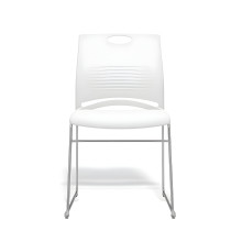 Ergonomická jedálenská stolička, biela