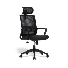 Kancelárska stolička so sieťovanou opierkou chrbta a opierkou hlavy