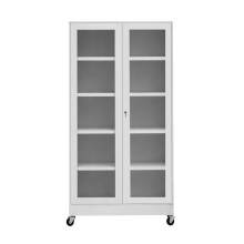 Nemocničná skrinka na lieky so 4 kovovými policami a kolieskami (demont)