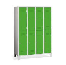 8-dverová šatňová skriňa s krátkymi dverami a nožičkami 