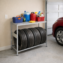 Regál na pneumatiky 1100x1060x430, 1 odkladacia polica