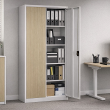 Kancelárska skriňa s imitáciou svetlého dreva, 4 police