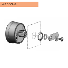 #10 CODING – Mechanický zámok s číselným kódom so systémom na centrálny kľúč