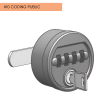 Zámok s číselným kódom Public, dlhá závora