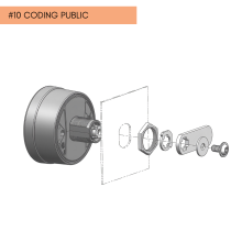 Zámok s číselným kódom Public, dlhá závora