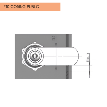 Zámok s číselným kódom Public, dlhá závora