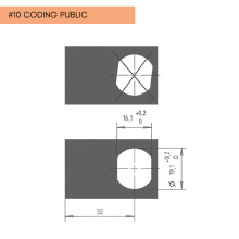 Zámok s číselným kódom Public, dlhá závora