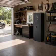 Skriňa na 8 zbraní s elektronickým zámkom, 1500/470/350 mm