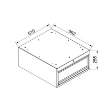 Pracovný stôl s 1 závesnou zásuvkou a nastaviteľnými nohami, 1700 mm