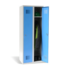 2-dverová kovová šatníková skriňa modrá, 1800/600/500 mm