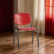 Jedálenská stolička, červená