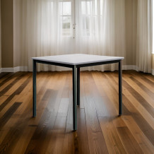 Jedálenský stôl, 800x800, sivá doska