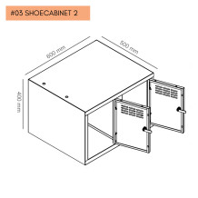 #03 SHOECABINET 2 – 2-dverová skrinka na topánky 300 mm