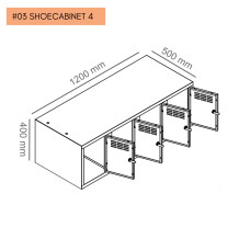 #03 SHOECABINET 4 – 4-dverová skrinka na topánky 300 mm