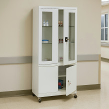 #03 MEDICINE PLUS GLASS – Nemocničná skrinka na lieky, 1800/800/435 mm