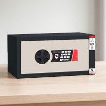 #17 MINISAFE S20 ELECTRO – Bezpečnostná schránka čierno – biela, 380 x 200 x 260 mm