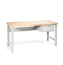 Pracovný stôl s 1 závesnou zásuvkou a nastaviteľnými nohami, 1500 mm