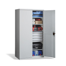 Skriňa na náradie s vysokou nosnosťou, 4 police + 4 zásuvky