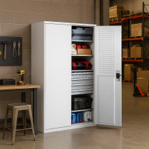 Skriňa na náradie s vysokou nosnosťou, 4 police + 4 zásuvky