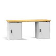 Pracovný stôl so skrinkou na oboch stranách, 2000 mm