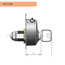#10 COIN – Zámok na mince so systémom na centrálny kľúč
