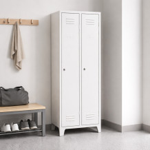 2-dverová šatňová skriňa s dlhými dverami a nožičkami