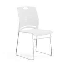 Ergonomická jedálenská stolička, biela