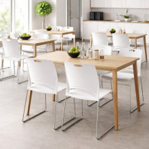 Ergonomická jedálenská stolička, biela - Ilustračná fotka