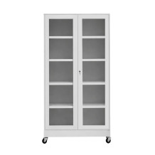 Nemocničná skrinka na lieky so 4 kovovými policami a kolieskami (demont)