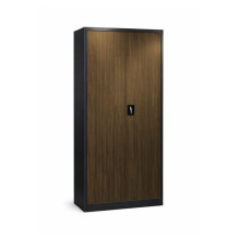 Kancelárska skriňa s imitáciou tmavého dreva, 4 police