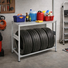 Regál na pneumatiky 1100x1210x430, 1 odkladacia polica