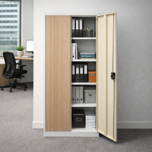 Kancelárska skriňa na dokumenty s imitáciou svetlého dreva