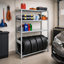 Regál na pneumatiky 2000x1210x430, 3 odkladacie police