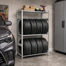 Regál na pneumatiky 2000x1210x430, 1 odkladacia polica