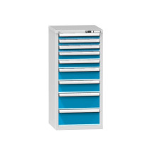 #29 CONT D9 TALL BLUE – Dielenský kontajner s 9 zásuvkami, modrý, 1215x600x578 mm