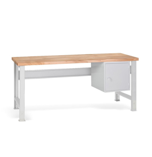 Pracovný stôl so závesnou skrinkou a pevnými nohami, 1700 mm
