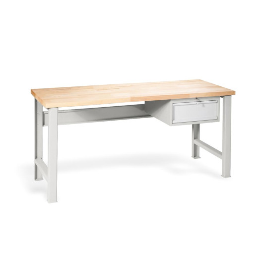 Pracovný stôl s 1 závesnou zásuvkou a pevnými nohami, 1700 mm