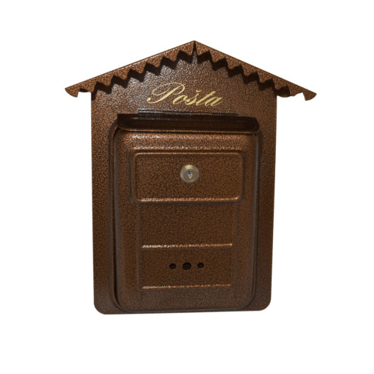 #99 POSTBOX BWRBN – Malá poštová schránka so strechou 340/220/40 mm