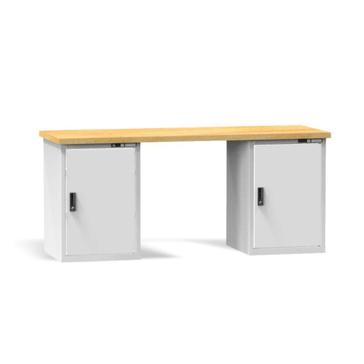 Pracovný stôl so skrinkou na oboch stranách, 2000 mm