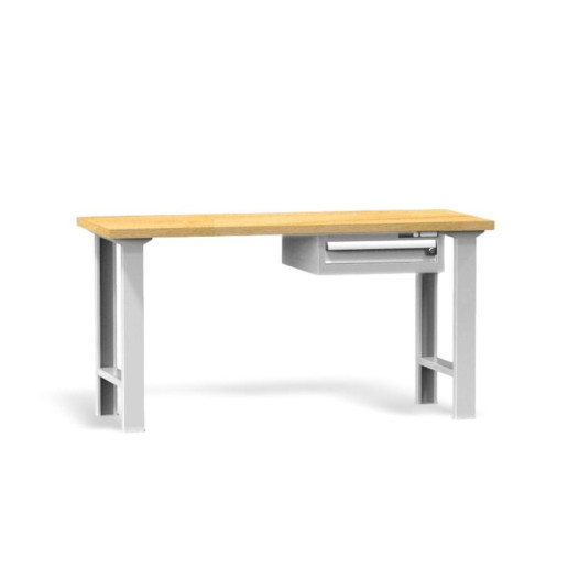 Pracovný stôl so zásuvkou s výškovo nastaviteľnými nohami, 1500 mm