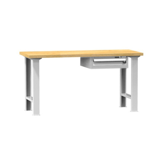 Pracovný stôl so zásuvkou s výškovo nastaviteľnými nohami, 1500 mm