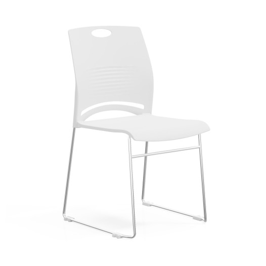 Ergonomická jedálenská stolička, biela