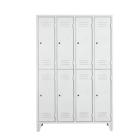 8-dverová šatníková skriňa s krátkymi dverami na nožičkách (demont)