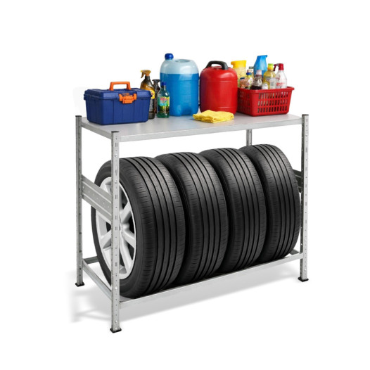 Regál na pneumatiky 1100x1060x430, 1 odkladacia polica