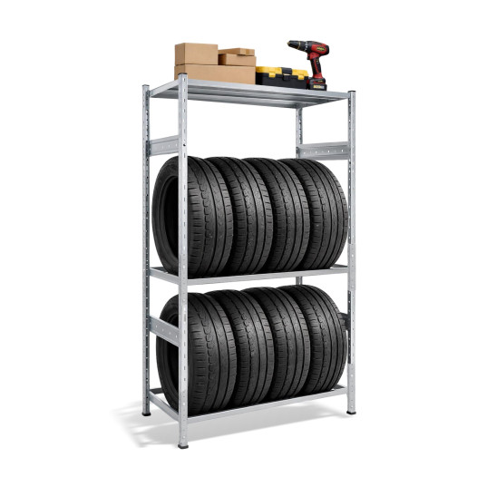 Regál na pneumatiky 2000x1060x430, 1 odkladacia polica