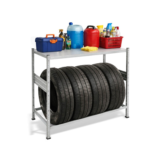 Regál na pneumatiky 1100x1060x430, 1 odkladacia polica